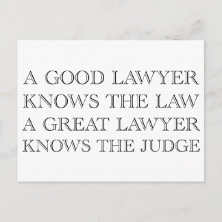 A Good Lawyer Postcard