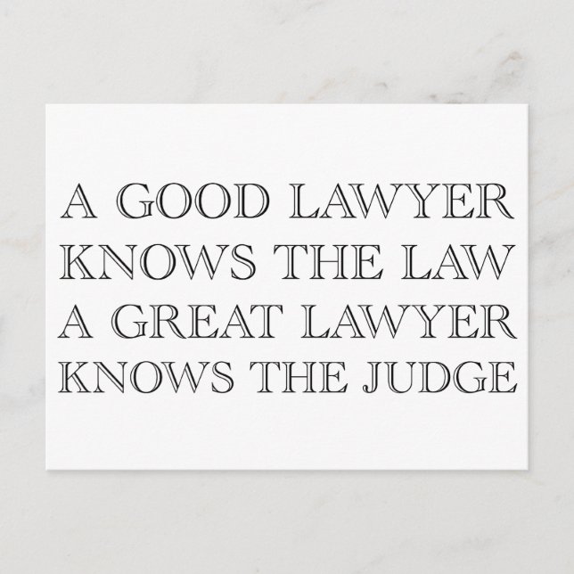 A Good Lawyer Postcard (Front)
