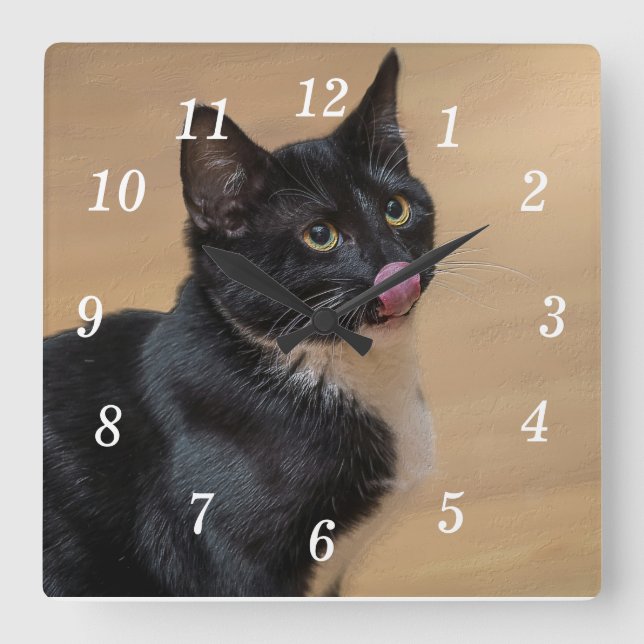 A Good Lick Painterly Square Wall Clock (Front)