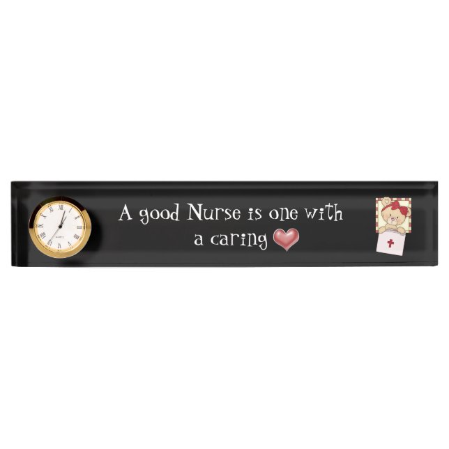 A Good Nurse desk plate (Front)