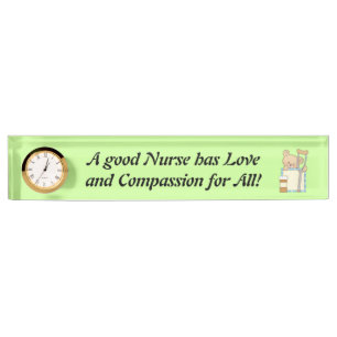 A Good Nurse desk plate