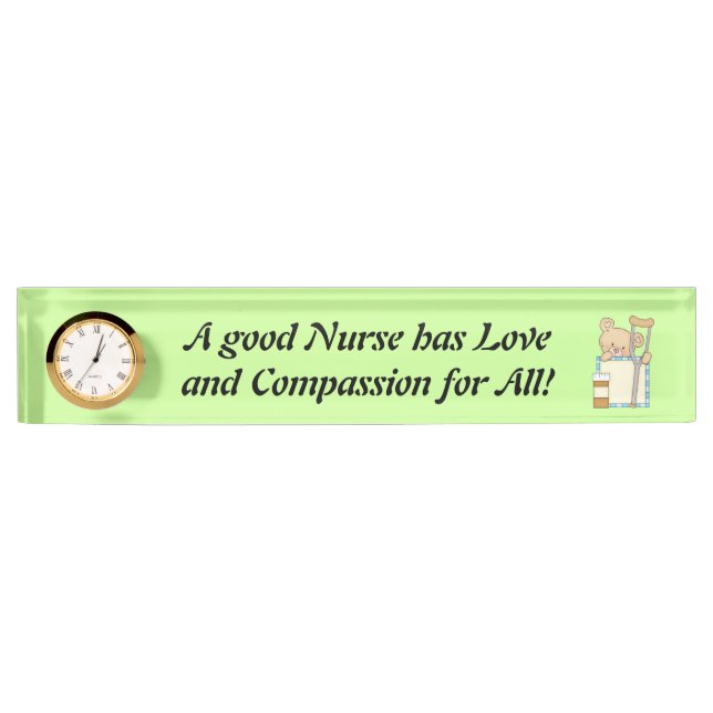 A Good Nurse desk plate (Front)