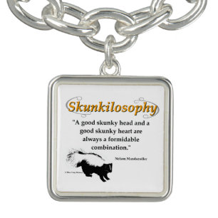 A good skunky head and a good skunky heart bracelet