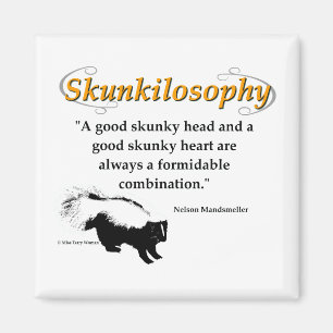 A good skunky head and a good skunky heart magnet