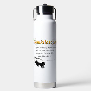 A good skunky head and a good skunky heart water bottle