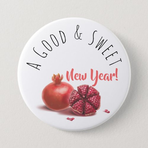 A Good  Sweet New Year Holiday Pomegranates Butt Button