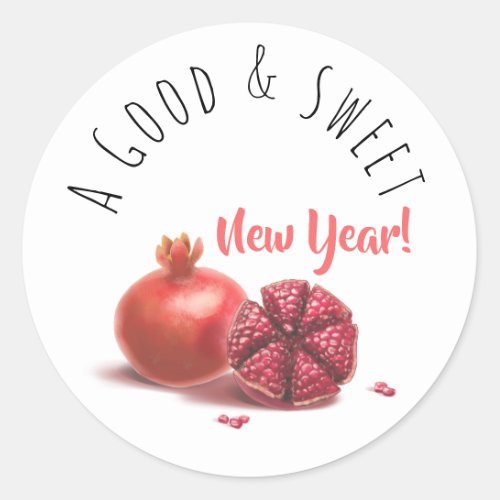 A Good  Sweet New Year Holiday Pomegranates Classic Round Sticker