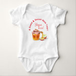 A Good & Sweet New Year! Honey & Apple Shana Tova Baby Bodysuit<br><div class="desc">"A Good & Sweet New Year!" Rosh Hashanah Jewish New Year Holiday Honey and Apple Watercolor Illustration. Shana Tova! ( l'shana tova umetukah ) Hebrew Wishes text. Calligraphy Vintage, Autumn Holiday Festival, Birthday, Sukkot. Judaica. Hand Drawn Watercolor. Clothing & Shoes > Baby (0-24M) > Bodysuits & One-Pieces. Design with custom...</div>