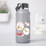 A Good & Sweet New Year! Honey & Apple Shana Tova Sticker<br><div class="desc">"A Good & Sweet New Year!" Rosh Hashanah Jewish New Year Holiday Honey and Apple Shofar Pomegranates Traditional elements, food, symbols Watercolor Illustration. Shana Tova! ( l'shana tova umetukah ) Hebrew Wishes text. Calligraphy Vintage decoration, Autumn Holiday Festival, Birthday, Sukkot, Anniversary. Judaica. Stickers Planner Set Hand Drawn Watercolor. Crafts &...</div>