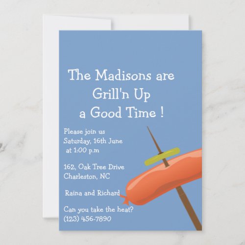 A good time _ bbq party invitations