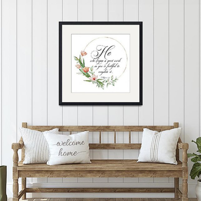 A good work, Pink tulips frame Poster (Creator Uploaded)