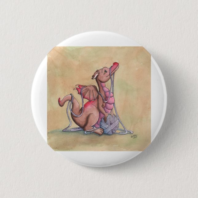 A Good Yarn Pinback Button (Front)