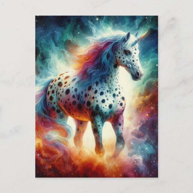 A Gorgeous Appaloosa Unicorn Postcard (Front)