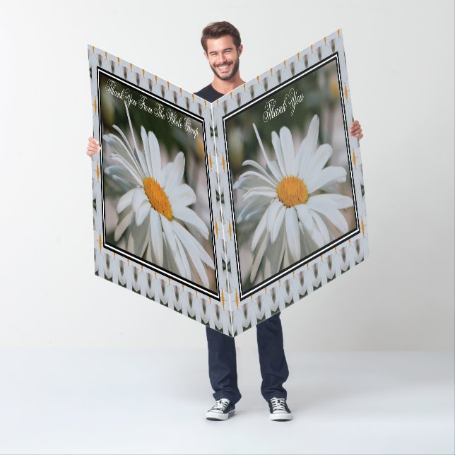 A Gorgeous Huge Daisy Group Thank You Card (In Situ)