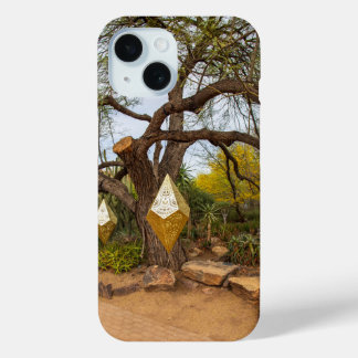 a gorgeous landscape at Desert Botanical Garden iPhone 15 Case