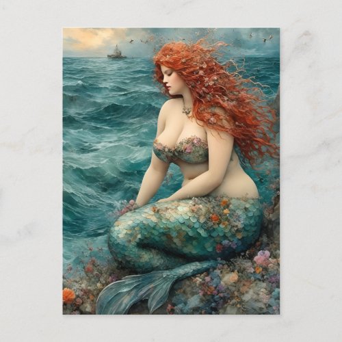 A Gorgeous Mermaid Postcard