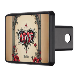 A gothic romance. An ornate, gothic-style  Hitch Cover