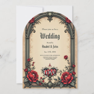 A gothic romance. An ornate, gothic-style Invitation