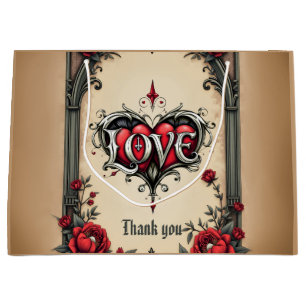 A gothic romance. An ornate, gothic-style  Large Gift Bag