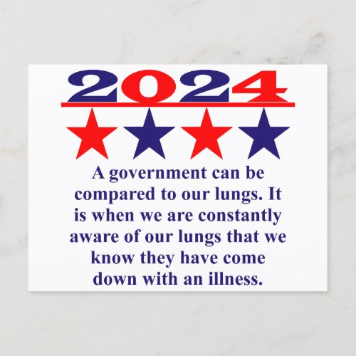 A Government Can Be Compared _ Political Quote  Postcard