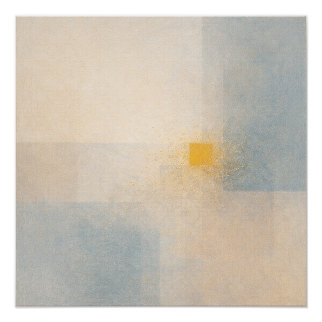A Grain of Sand Returned Soft Gold Abstract Poster (Front)
