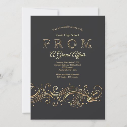 A Grand Affair Prom Invitations