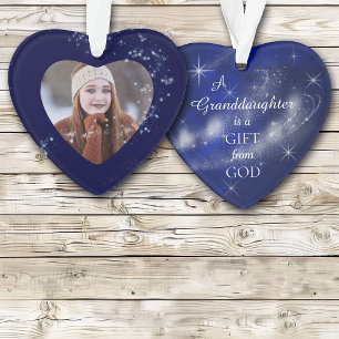 A Granddaughter is a Gift Photo Template Ornament
