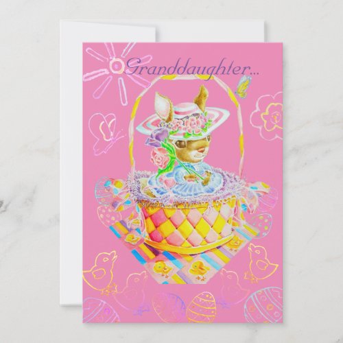 A Granddaughters Personalized Easter Card Thank You Card