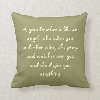 A grandma is like an angel throw pillow