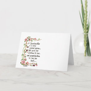 A Grandmother is very Special Folded Greeting Card