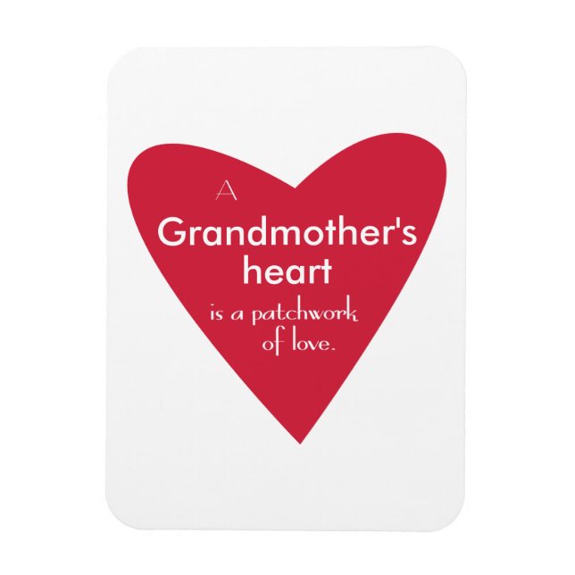A Grandmother's Heart Magnet (Vertical)
