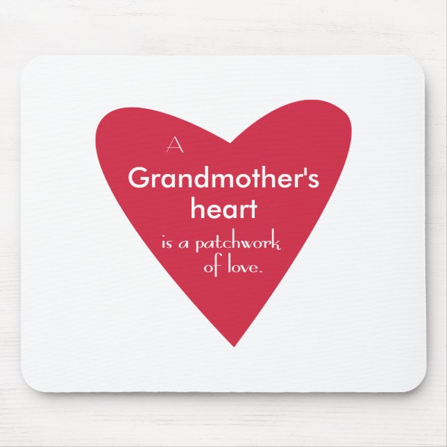A Grandmother's Heart Mouse Pad (Front)