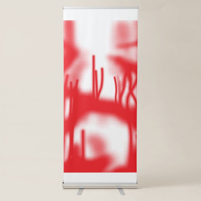 A graphic design featuring bold red and orange sha retractable banner (Front)
