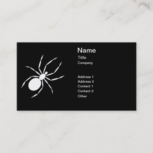 A Graphic of a Spider Business Card