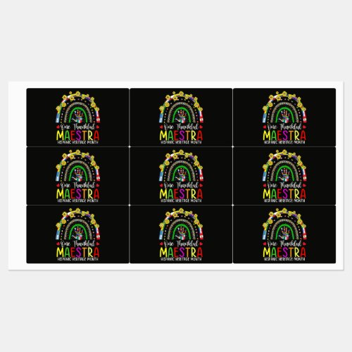 A Grateful Maestra Teacher Hispanic Heritage Month Labels