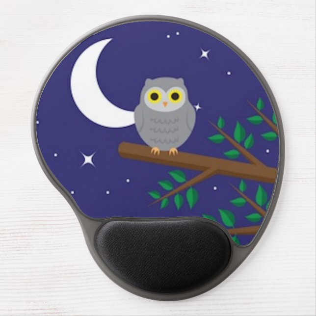 A Gray Owl Gel Mouse Pad (Front)