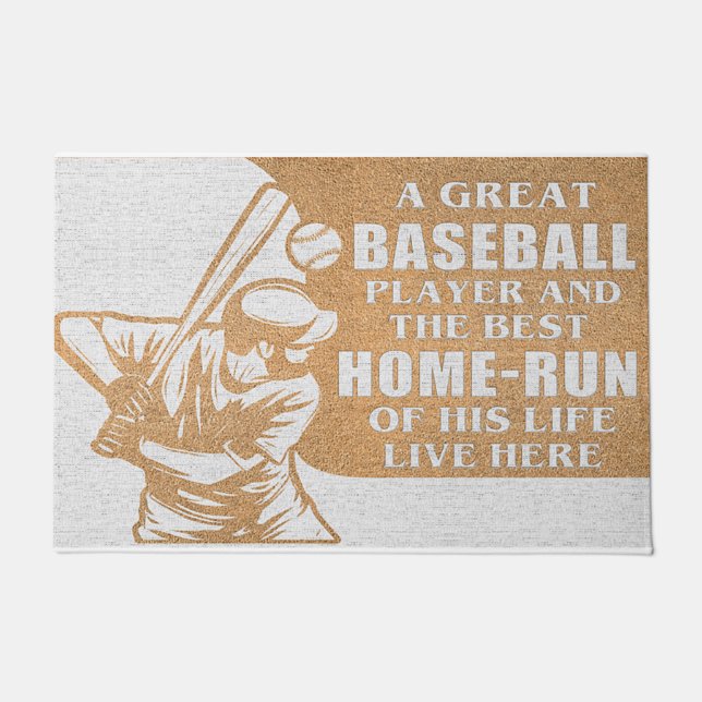 A Great Baseball Player And The Best Home-Run Doormat (Front)