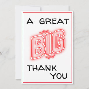 A Great Big Thank You Black and Red Typography