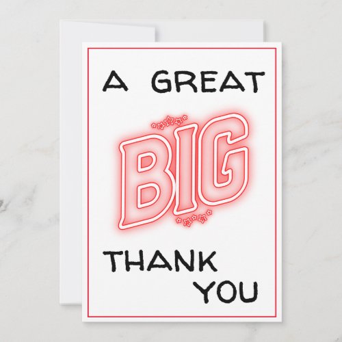 A Great Big Thank You Black and Red Typography 