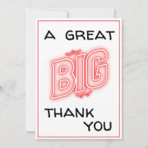 A Great Big Thank You Black and Red Typography