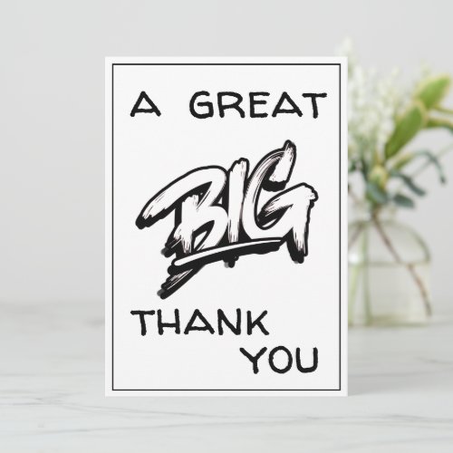 A Great Big Thank You Black Typography Doodles