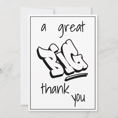 A Great Big Thank You Bold Black Typography Text 