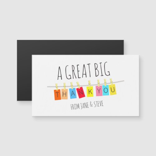 A Great Big Thank You Cute Bright Bunting 