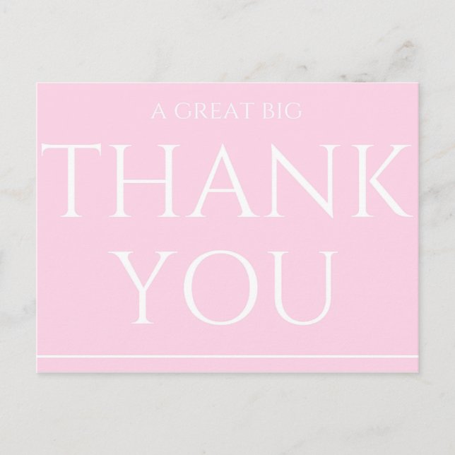 A Great Big Thank You Postcard (Front)