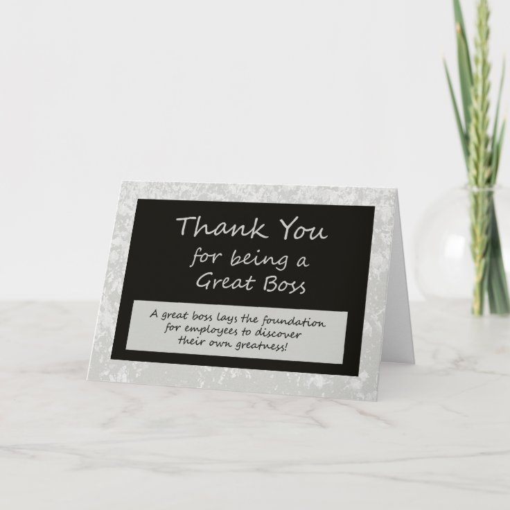 A Great Boss Bosses Day Card | Zazzle