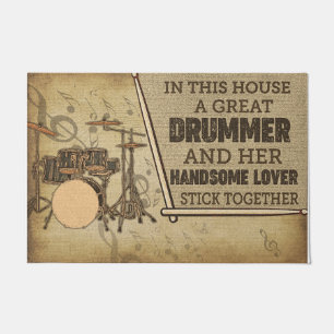 A Great Drummer And Her Handsome Lover Doormat