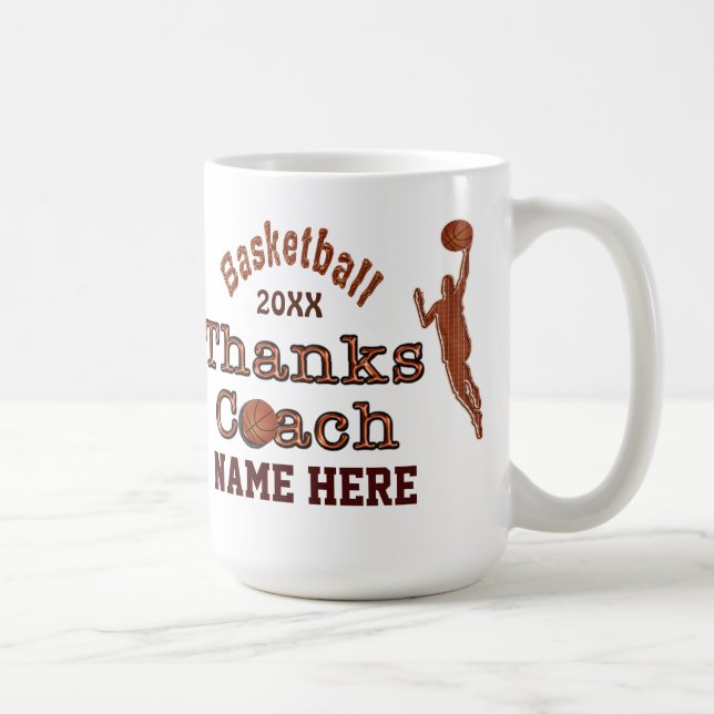 A Great Gift to Give to Your Basketball Coach Coffee Mug (Right)