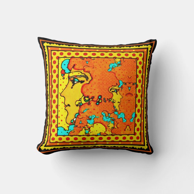 A Great Hair Day Throw Pillow (Front)