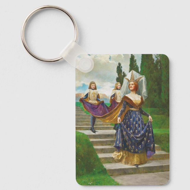 A Great Lady, c. 1910 by John Collier Keychain (Front)