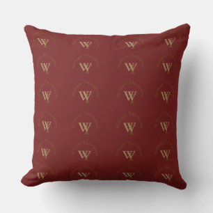 a great pattern of monograms . personalized throw pillow